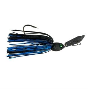 6th Sense JIG-SAW Bladed Fishing Swim Jig 3/8oz 4/0 Black/blue NIP